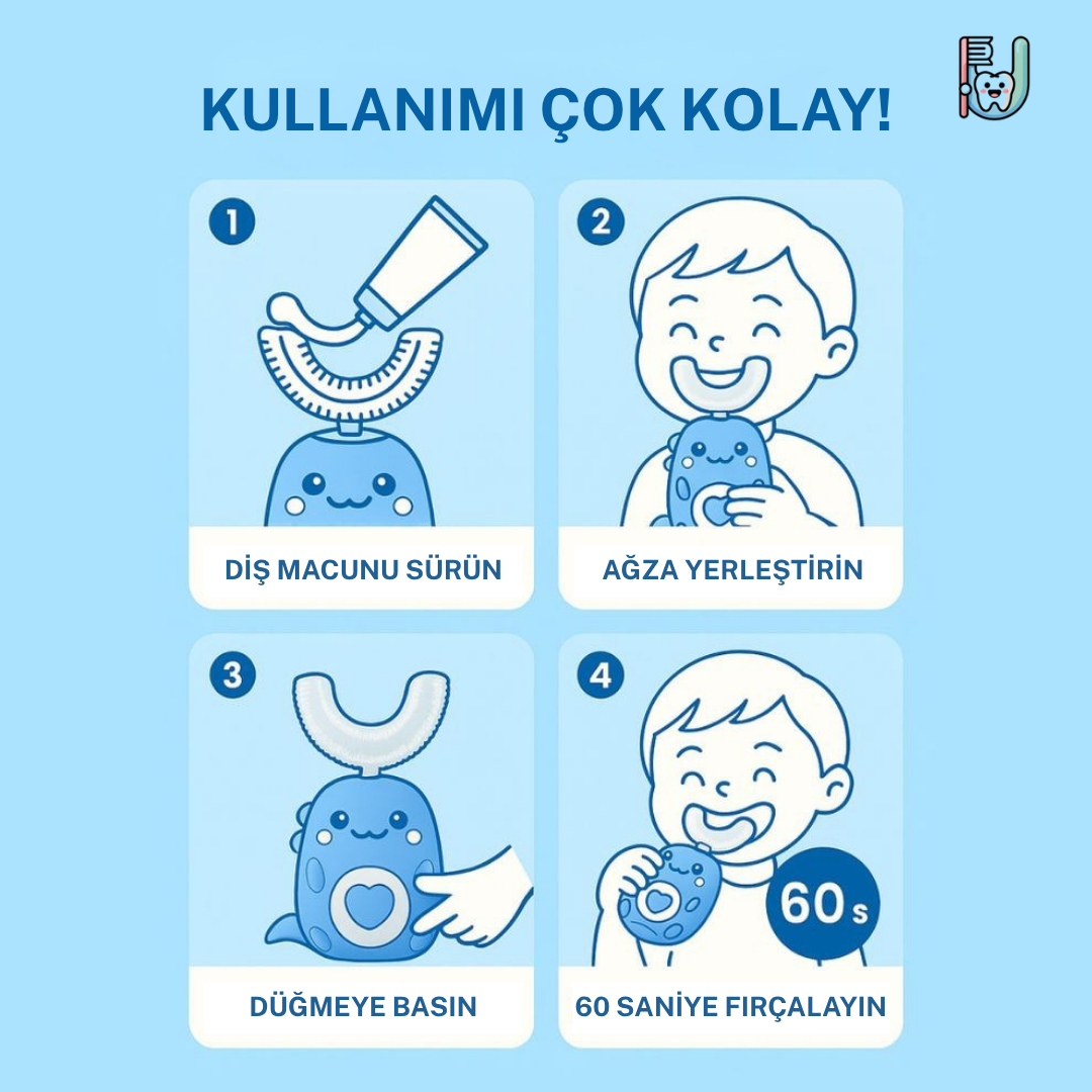 Sonik Titreşimli Çocuk Diş Fırçası
