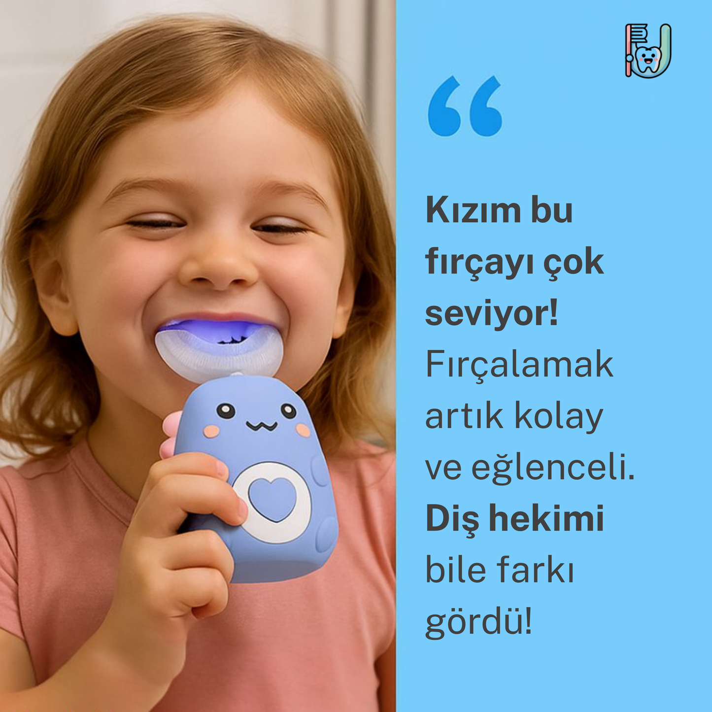 Sonik Titreşimli Çocuk Diş Fırçası