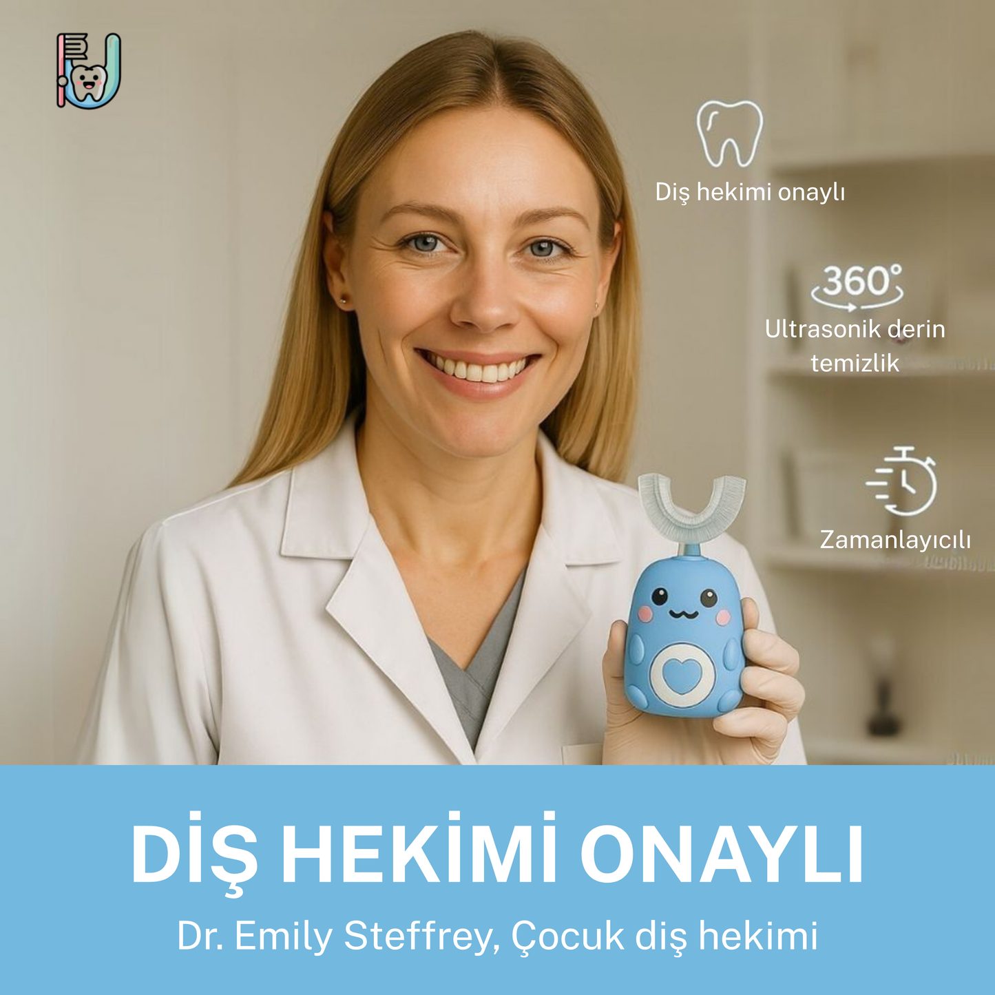 Sonik Titreşimli Çocuk Diş Fırçası