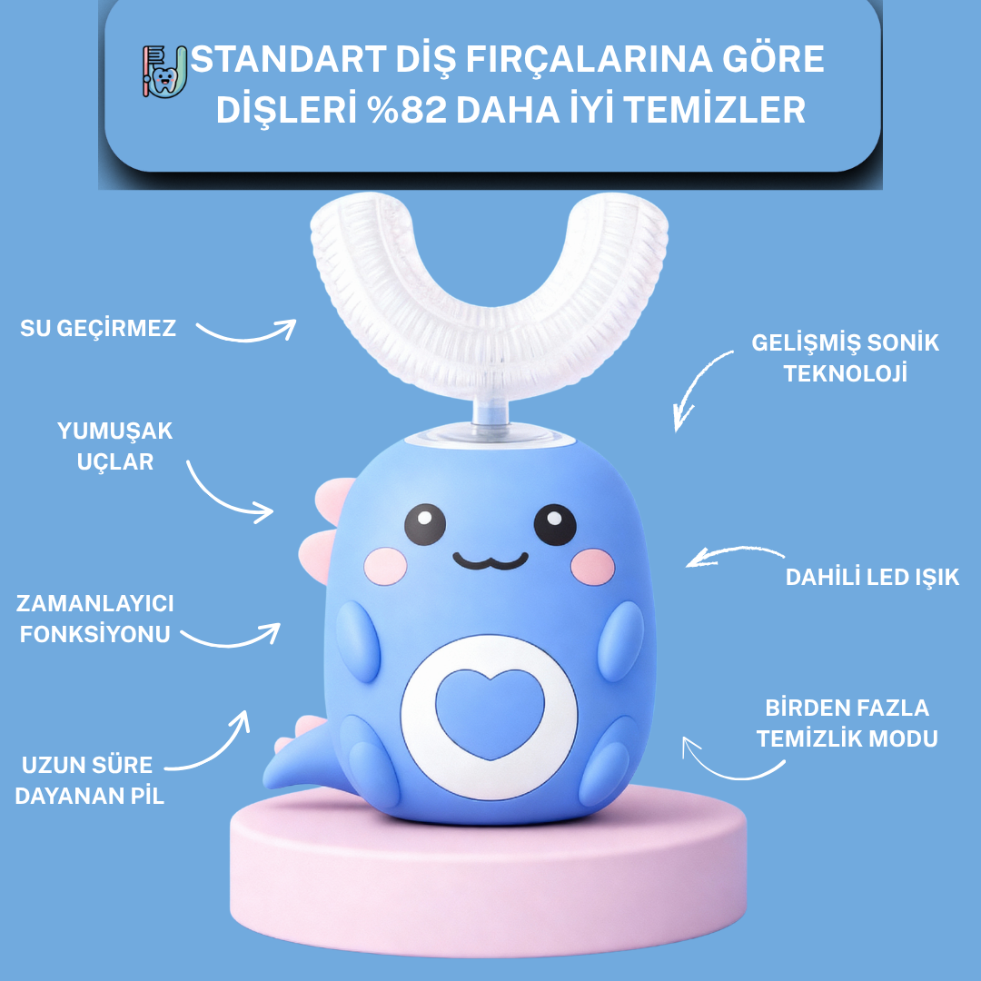 Sonik Titreşimli Çocuk Diş Fırçası